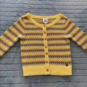 Roxy yellow cardigan sweater small